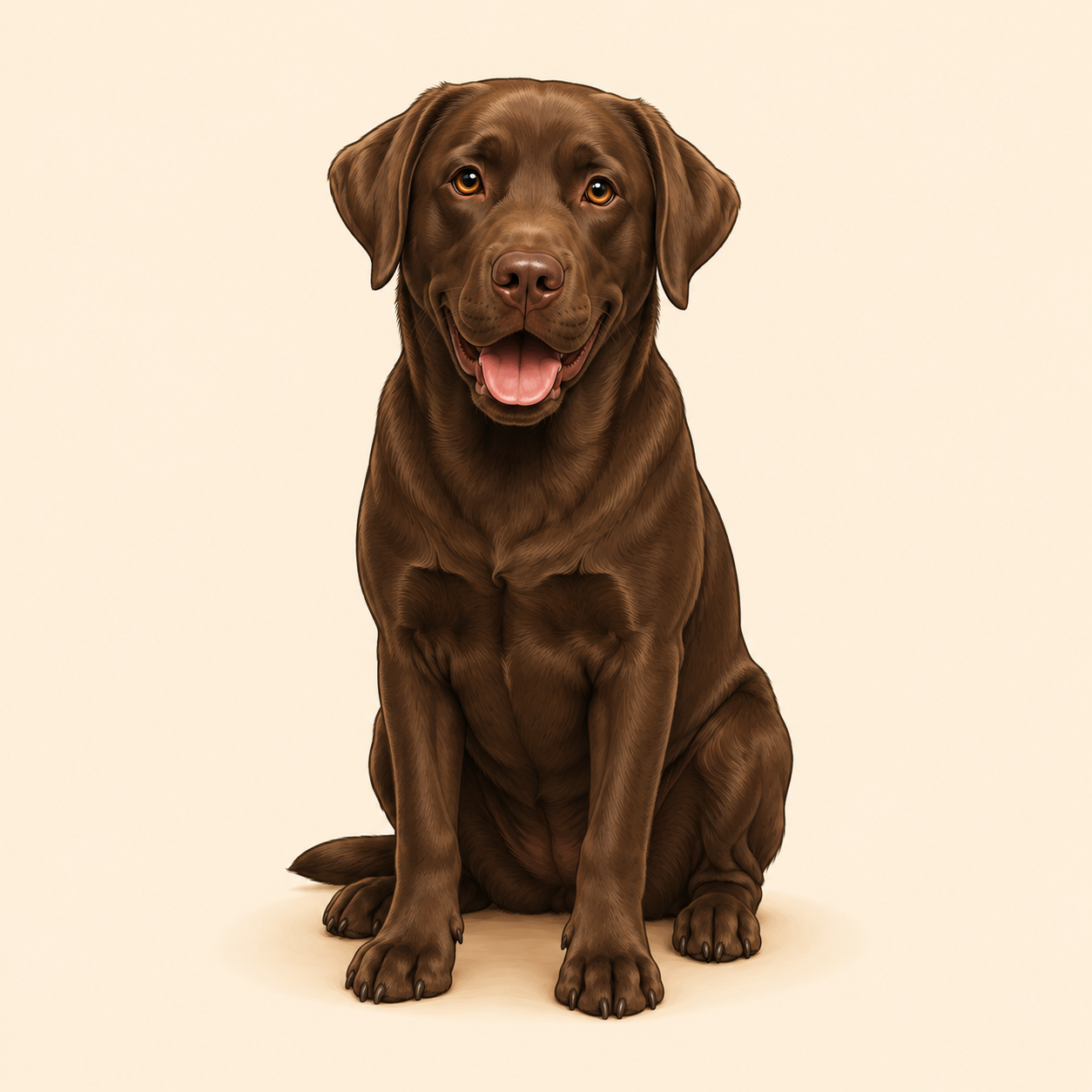 Labrador dog illustration for DogsAllIn breed collection